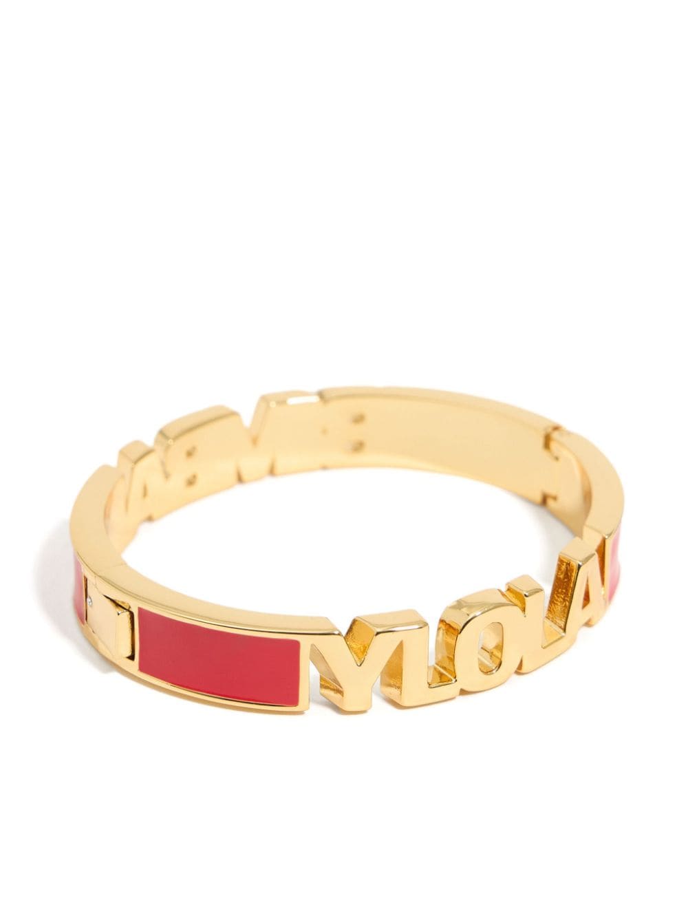 Bimba y Lola logo-lettering enamel-detail bracelet - Rood