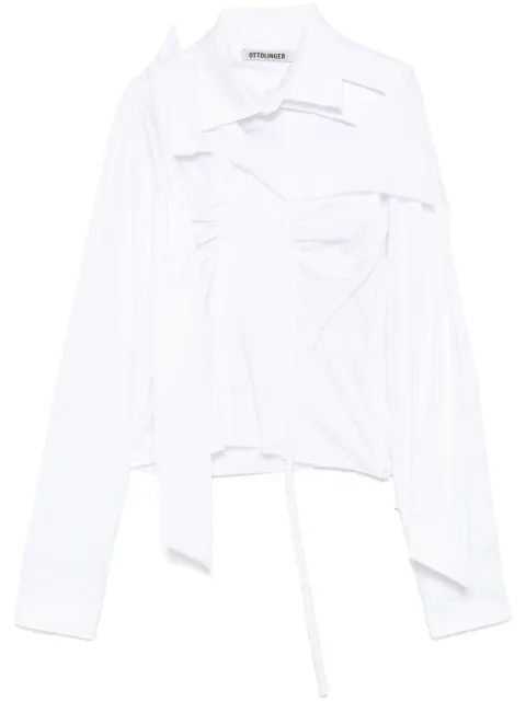 Ottolinger deconstructed lavallière blouse