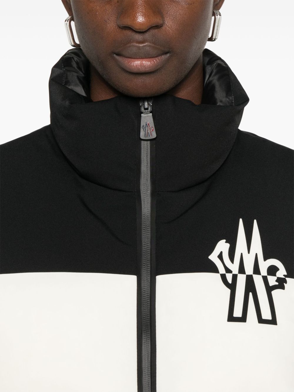 Shop Moncler Padded Ski Jacket In 中性色