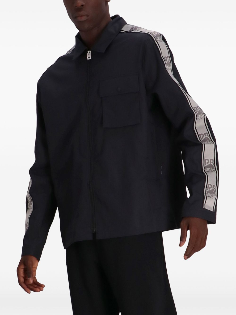 Shop Hugo Emmond Shirt Jacket In Black