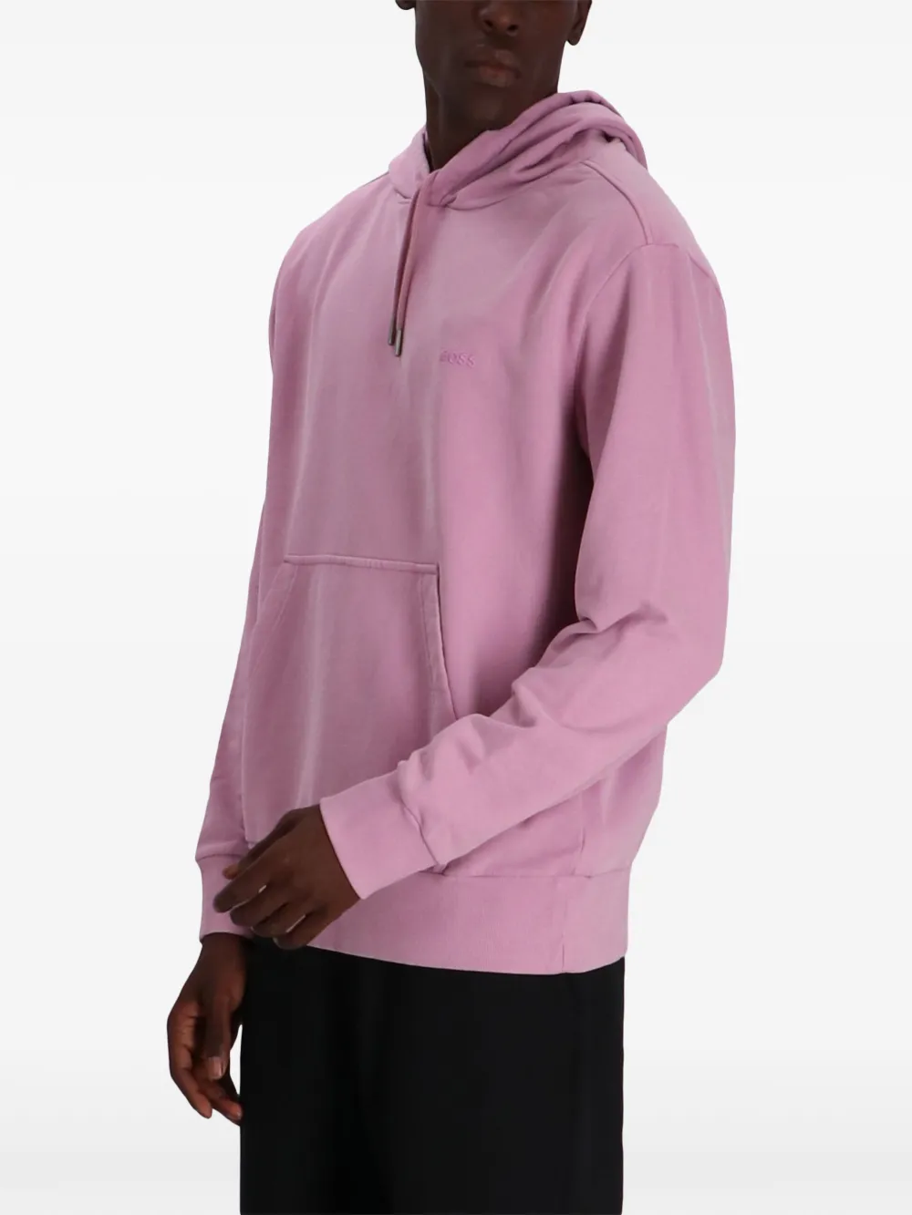 BOSS Hoodie met logoprint Paars