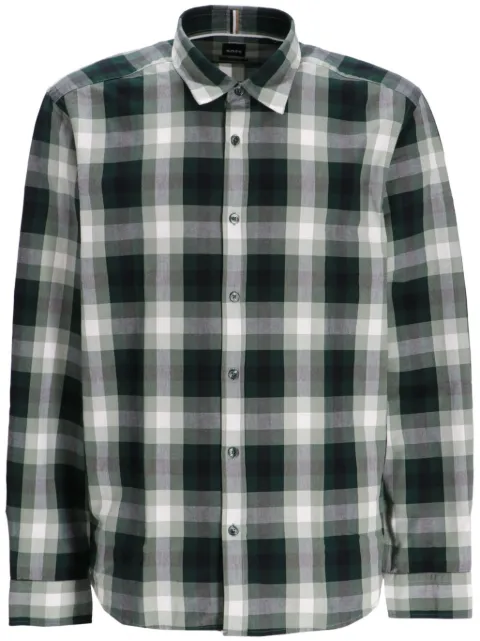 BOSS check-pattern shirt