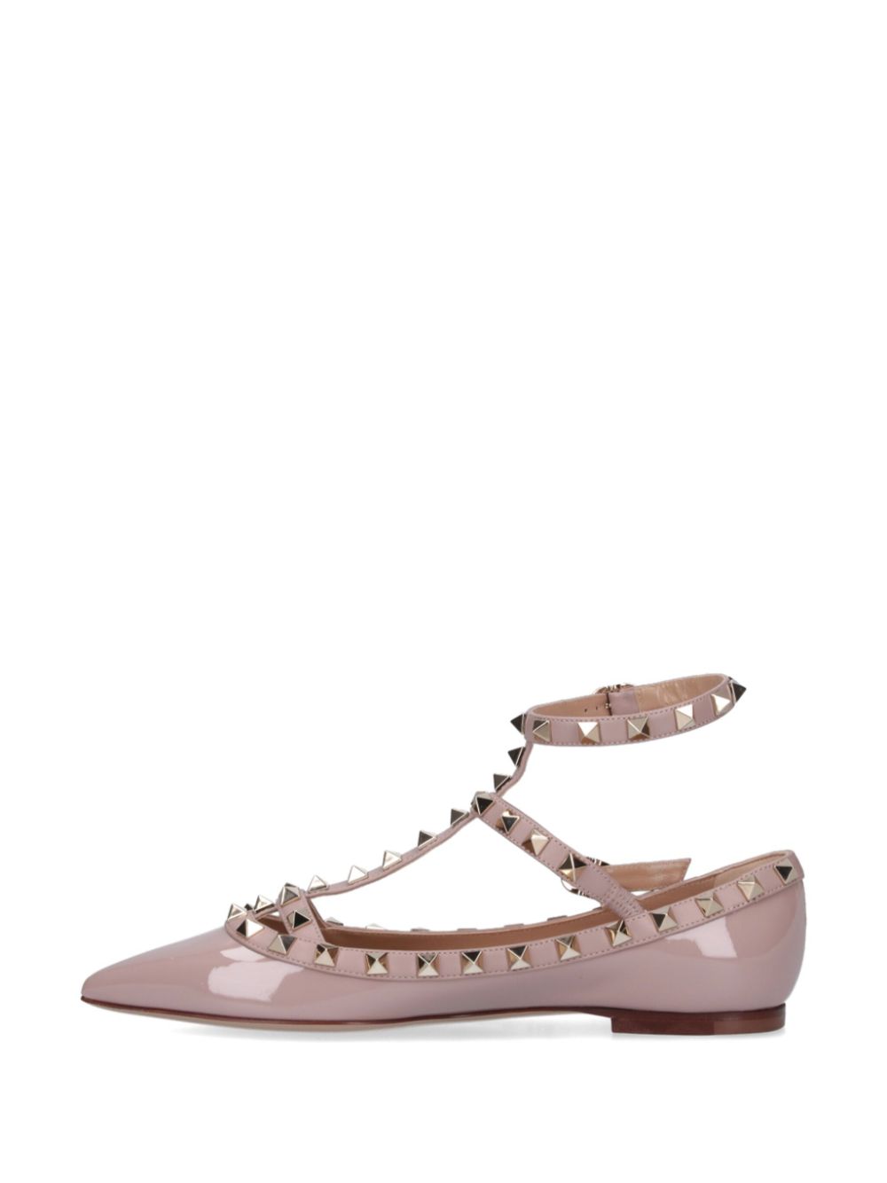 Valentino Garavani Rockstud ballerina's Roze