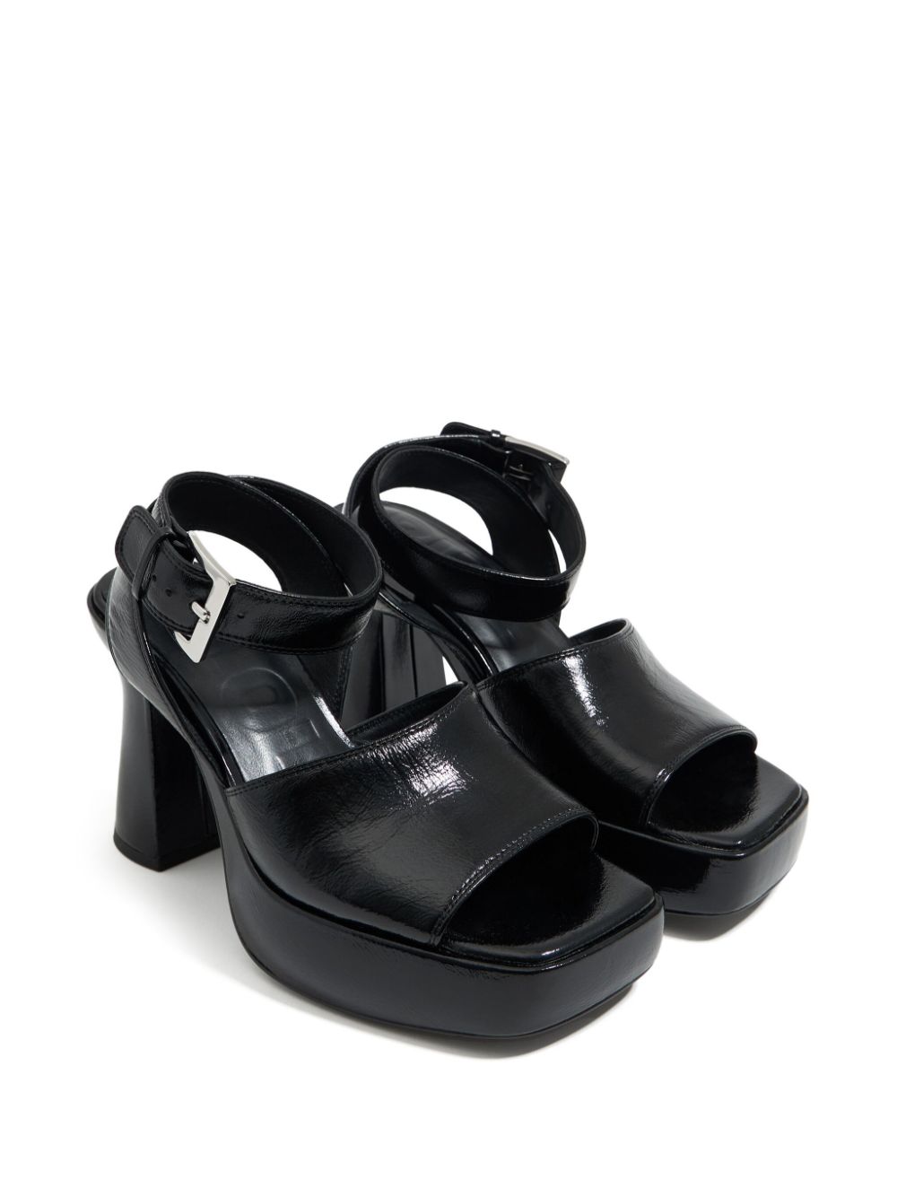 Bimba y Lola 100mm leather sandals - Zwart