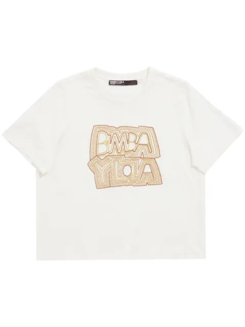 Bimba y Lola logo-embroidered T-shirt 