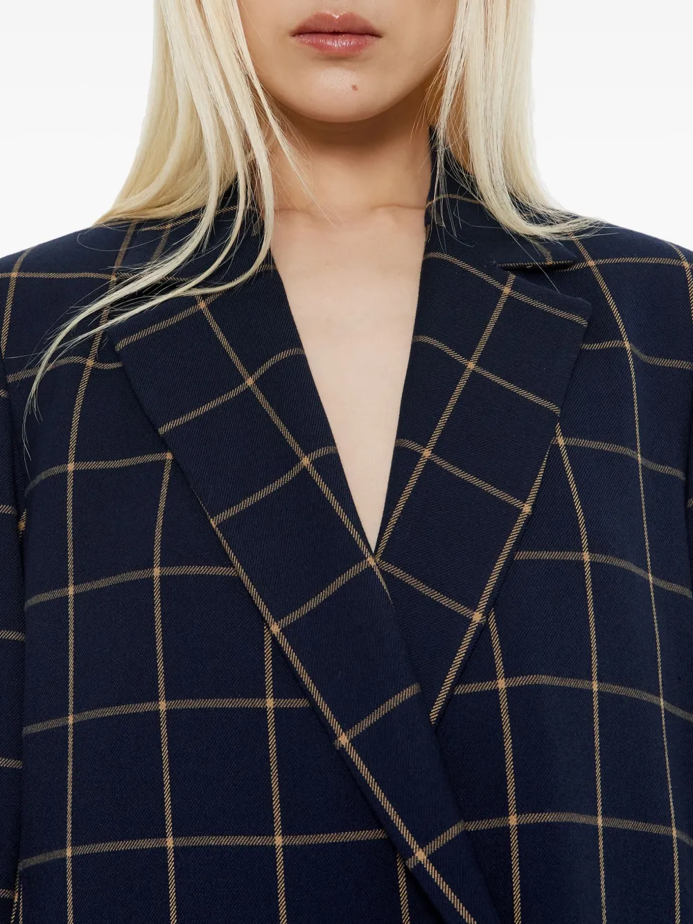 Bimba y Lola Geruite blazer Blauw