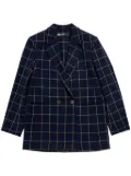 Bimba y Lola check-print tailored blazer - Blue