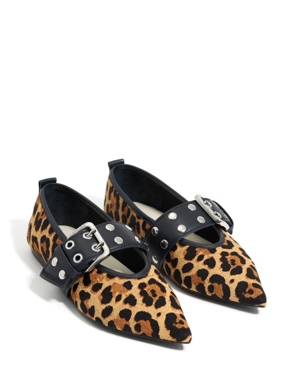 Bimba y Lola leopard-print ballerina shoes - Bruin