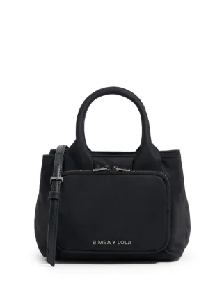 Bimba y Lola Small logo-lettering Tote Bag Black FARFETCH AU