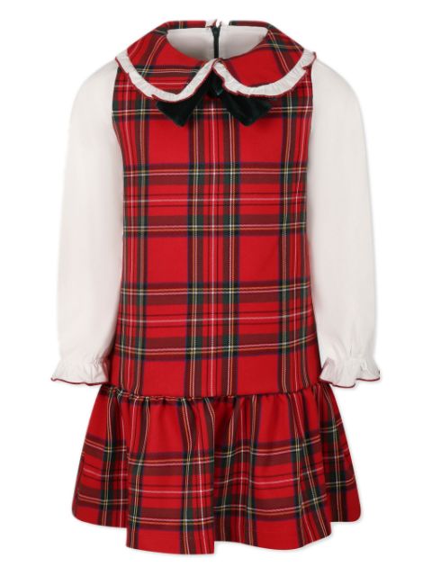 La Stupenderia tartan check-pattern dress