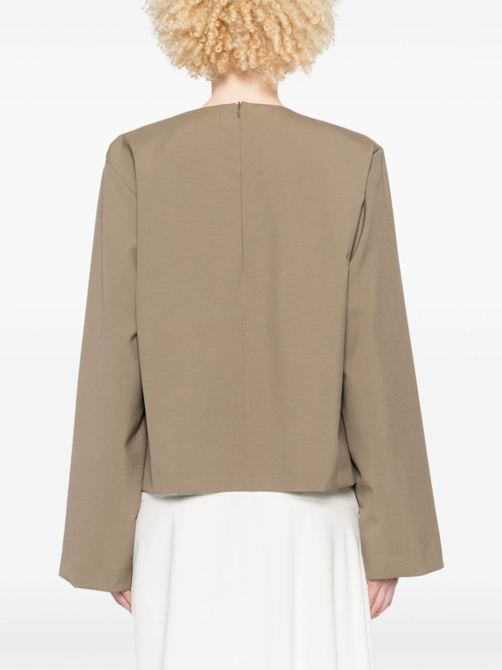 Shop Rohe Virgin Wool Blouse In Brown