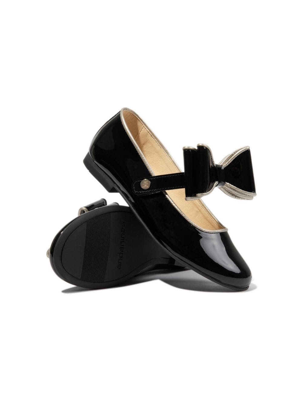 ANDANINES bow-detail ballerina shoes Black