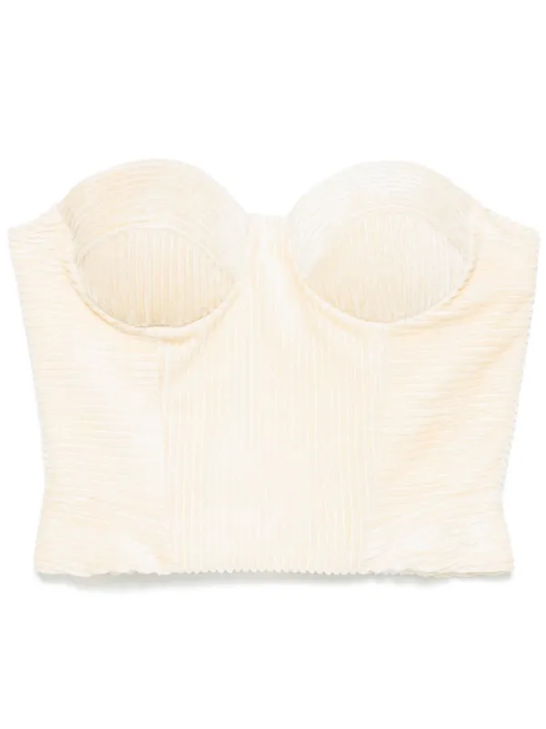 velvet bustier top