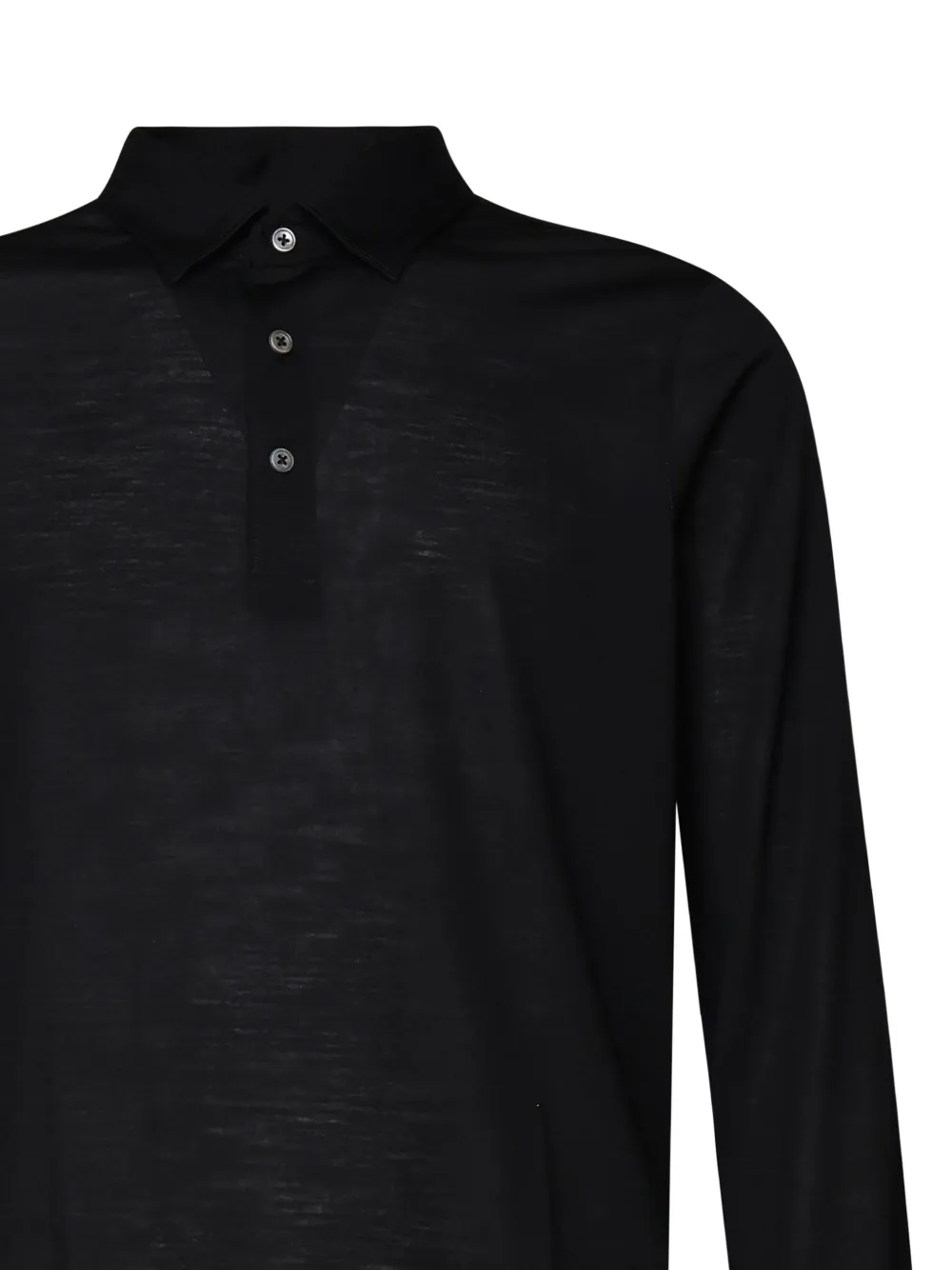 Giuliano Galiano Poloshirt met lange mouwen Zwart