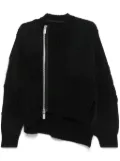 sacai patchwork cardigan - Black