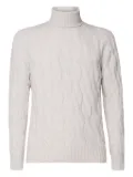 Giuliano Galiano cable-knit turtleneck sweater - White