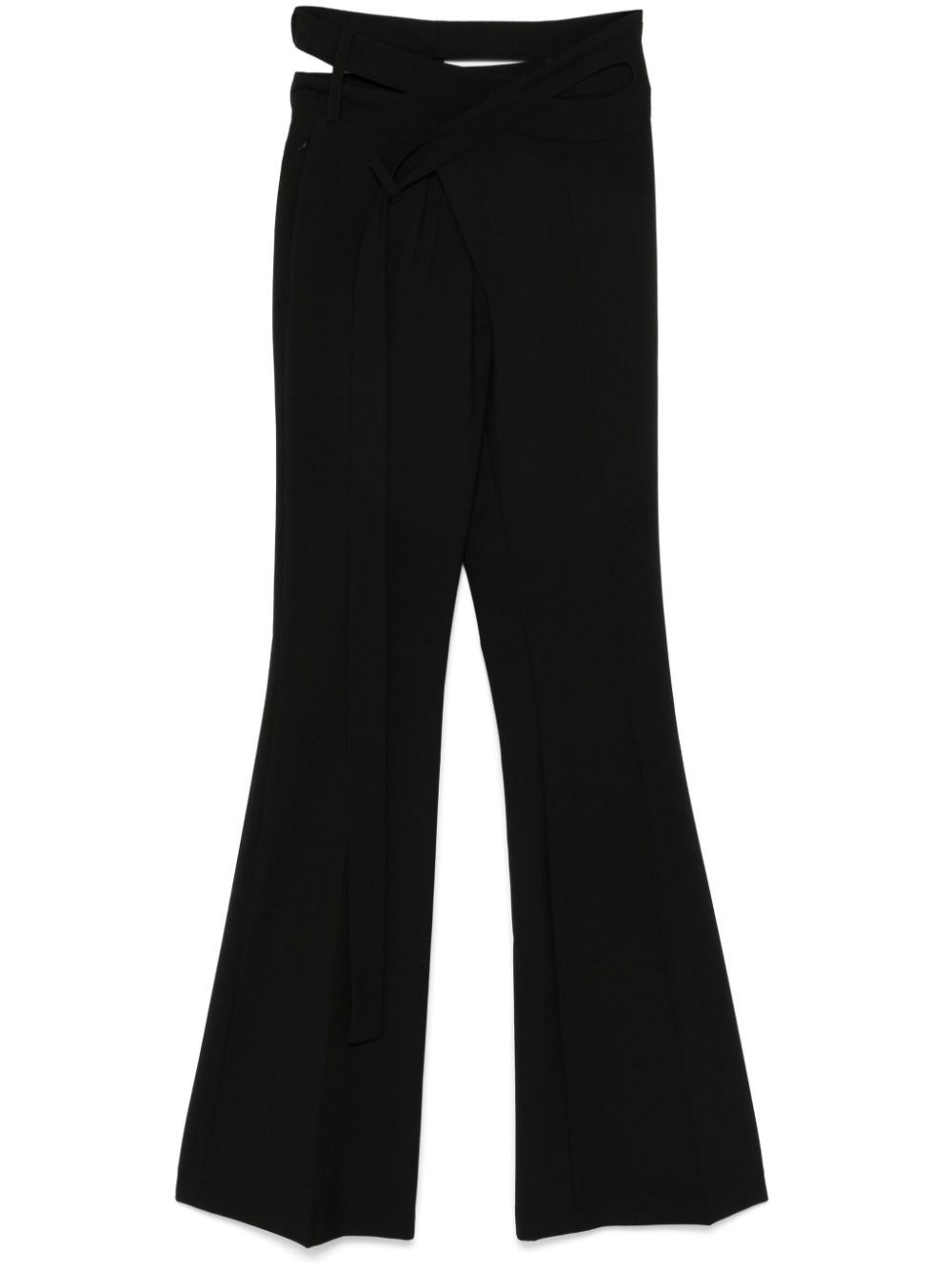 flared wrap trousers