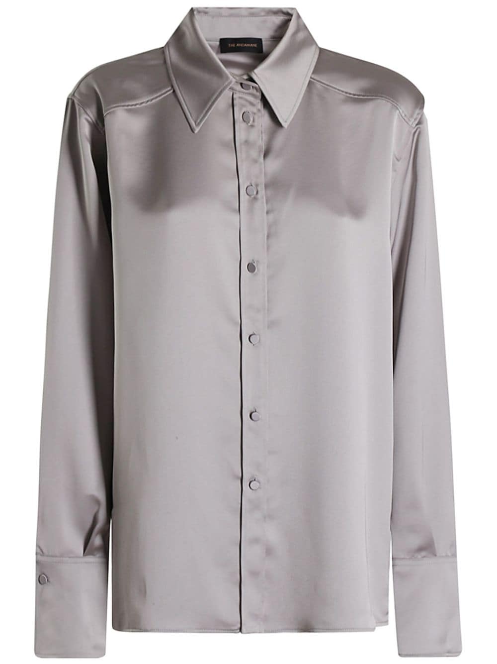 The Andamane Satin Shirt In Grey