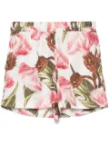 P.A.R.O.S.H. floral-print shorts - White