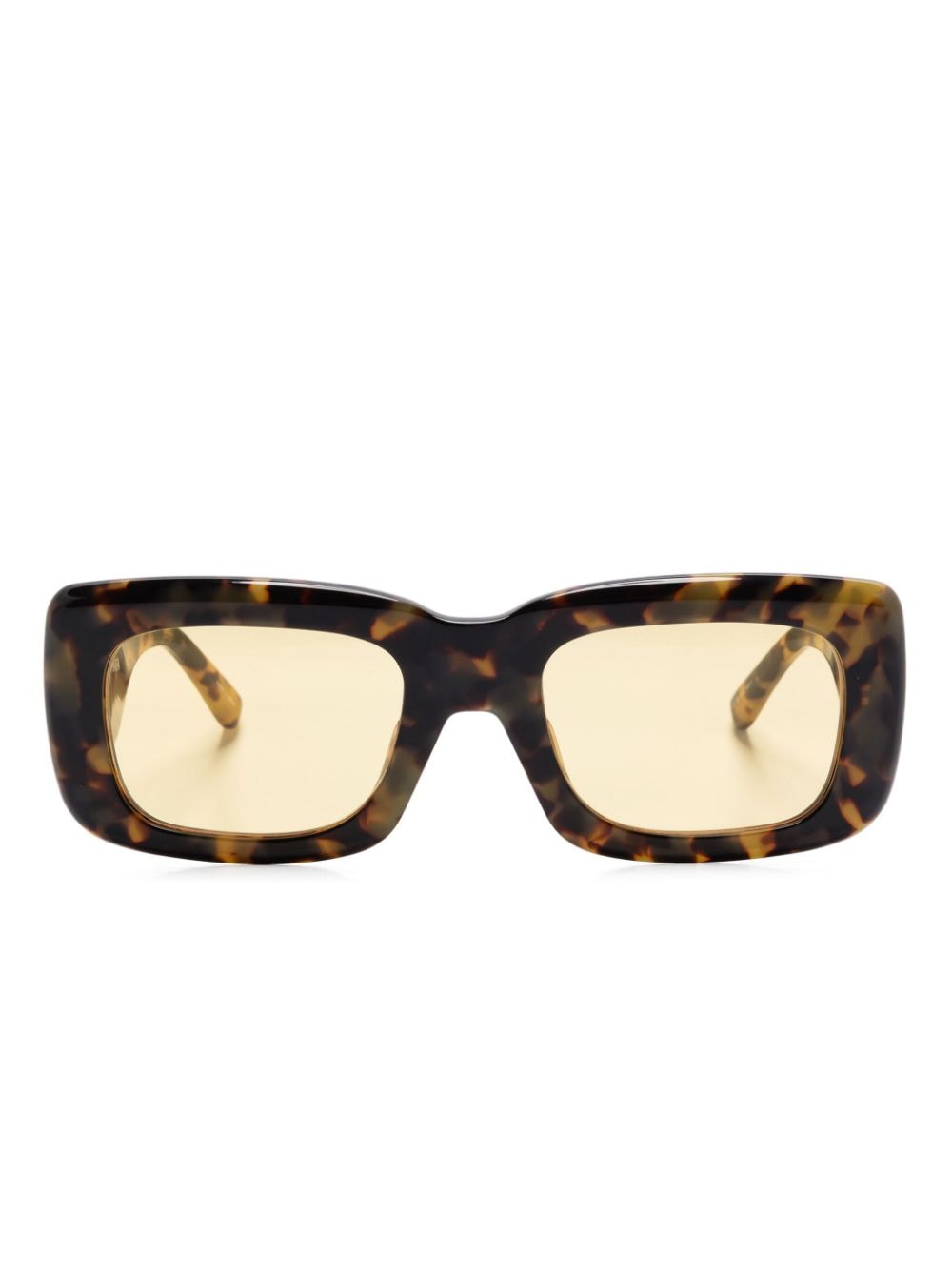 Shop Linda Farrow X The Attico Marfa Sunglasses In 褐色