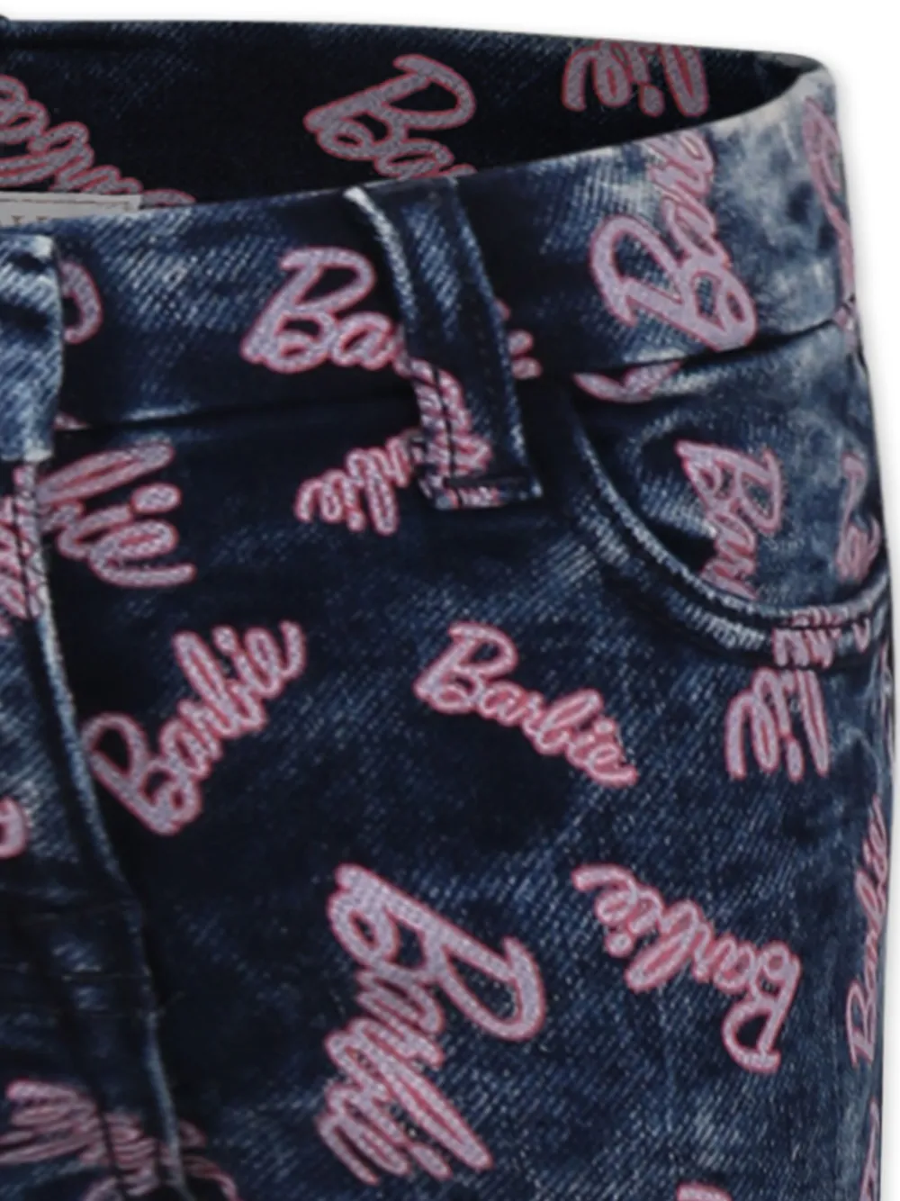 Monnalisa Barbie straight jeans Blauw