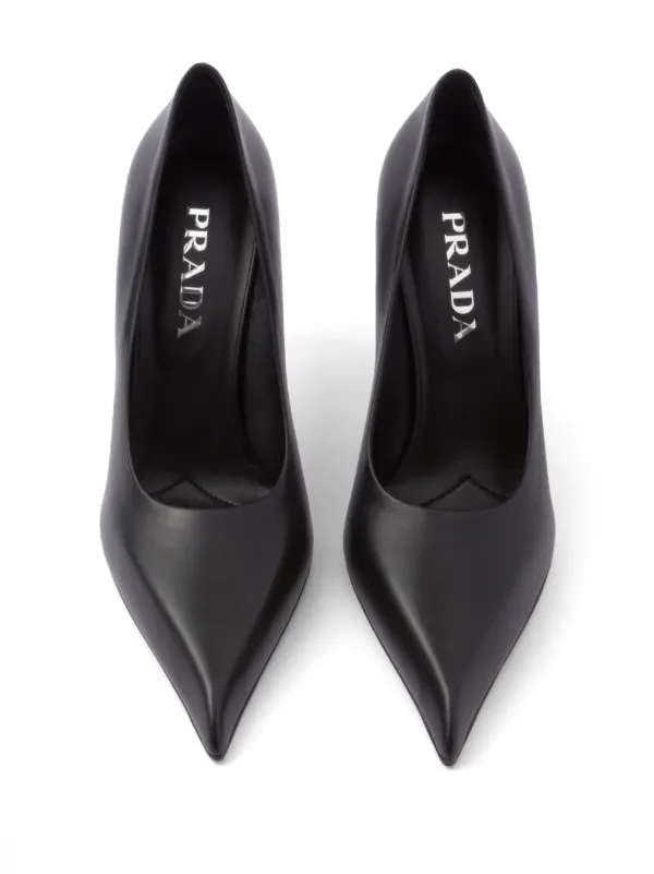 Prada 85mm Leather Pumps | Black | FARFETCH RO