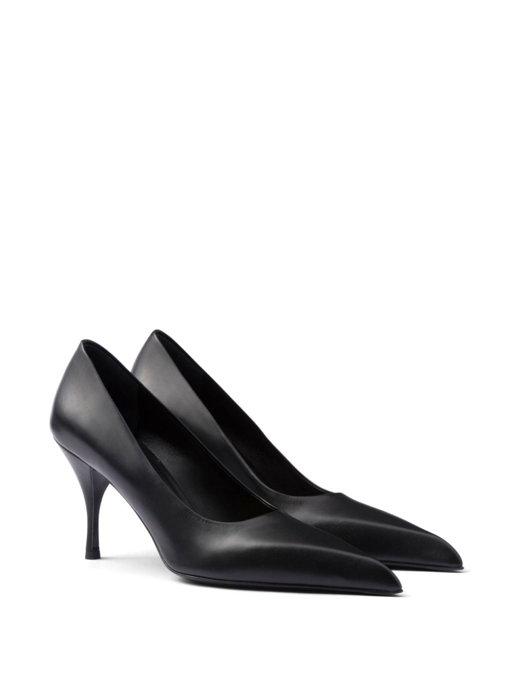 Prada 85mm leather pumps Black