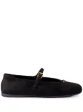 Prada suede ballerina shoes - Black