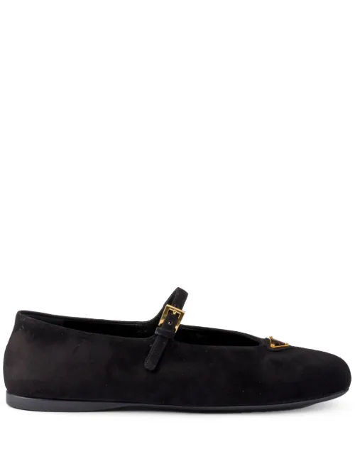 Prada ballerines en daim - Noir - Prada - Modalova