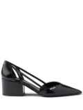 Prada 55mm cut-out leather pumps - Black