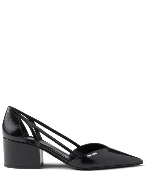 Prada pumps med utskuren detalj 55 mm