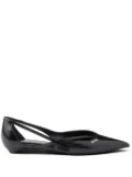 Prada leather cut-out ballerinas - Black