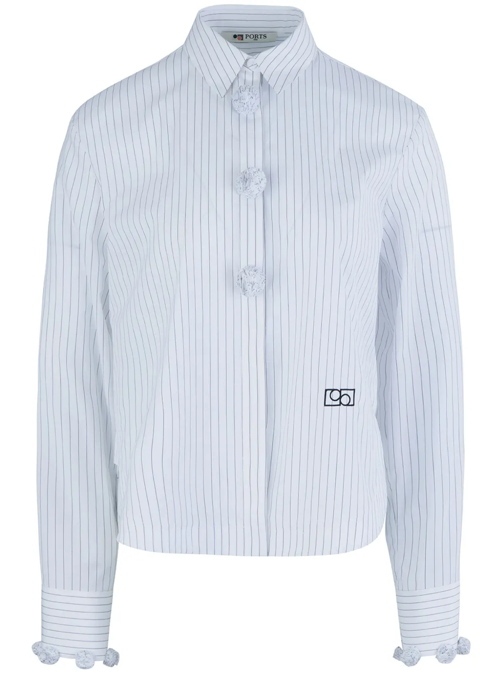 Ports 1961 Charming Pompom Shirt In White