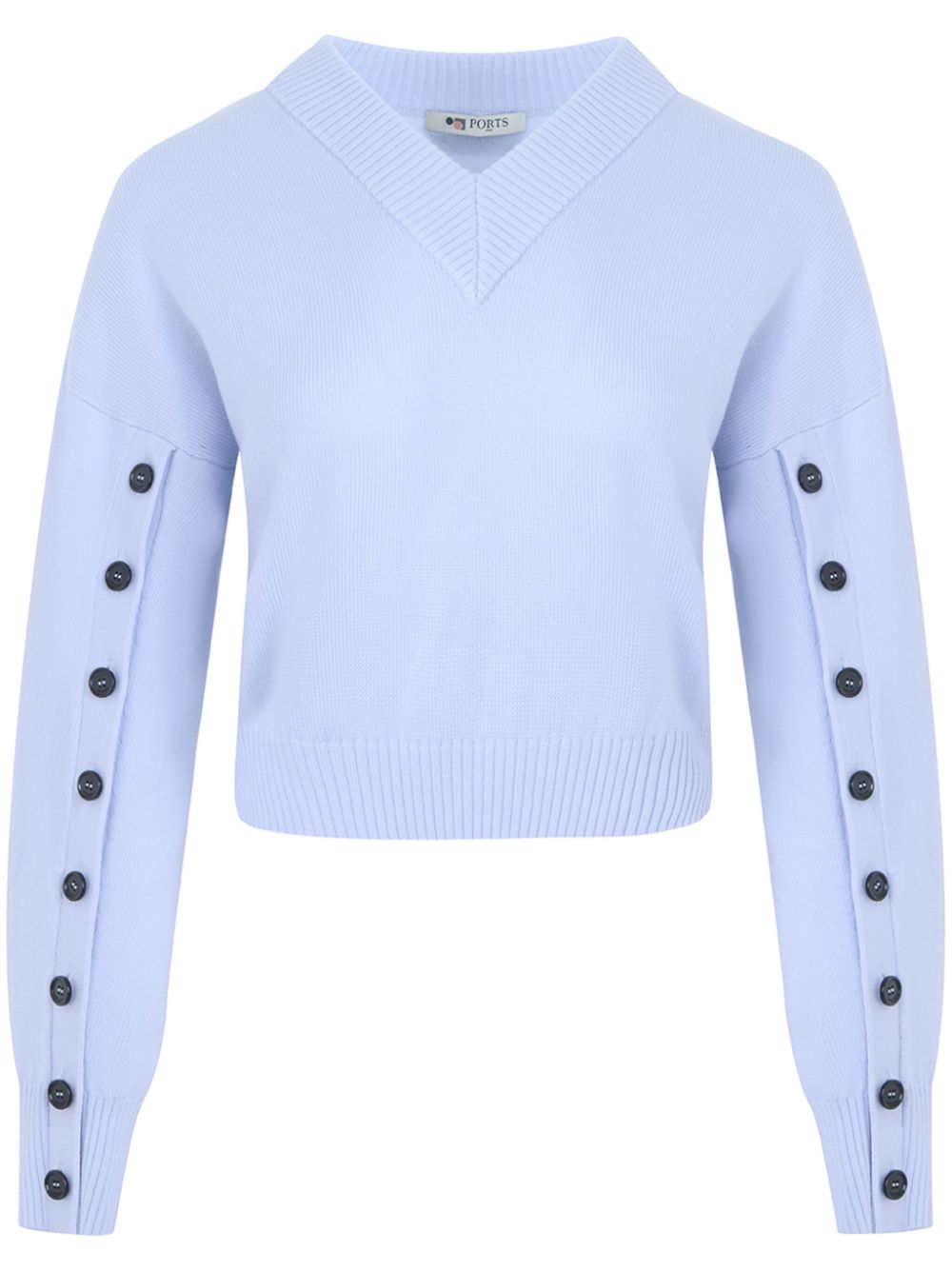 Shop Ports 1961 Contrast-buttons Jumper In Blue