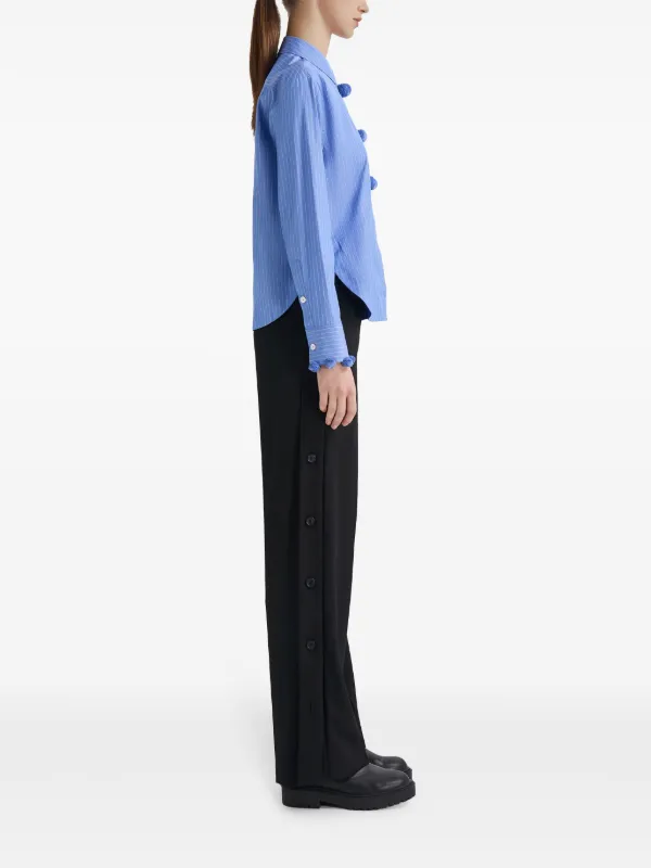 Ports 1961 Charming Pompom Shirt | Blue | FARFETCH ZA