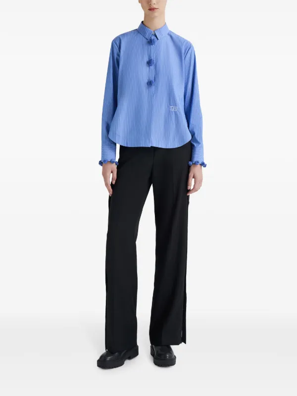 Ports 1961 Charming Pompom Shirt | Blue | FARFETCH ZA