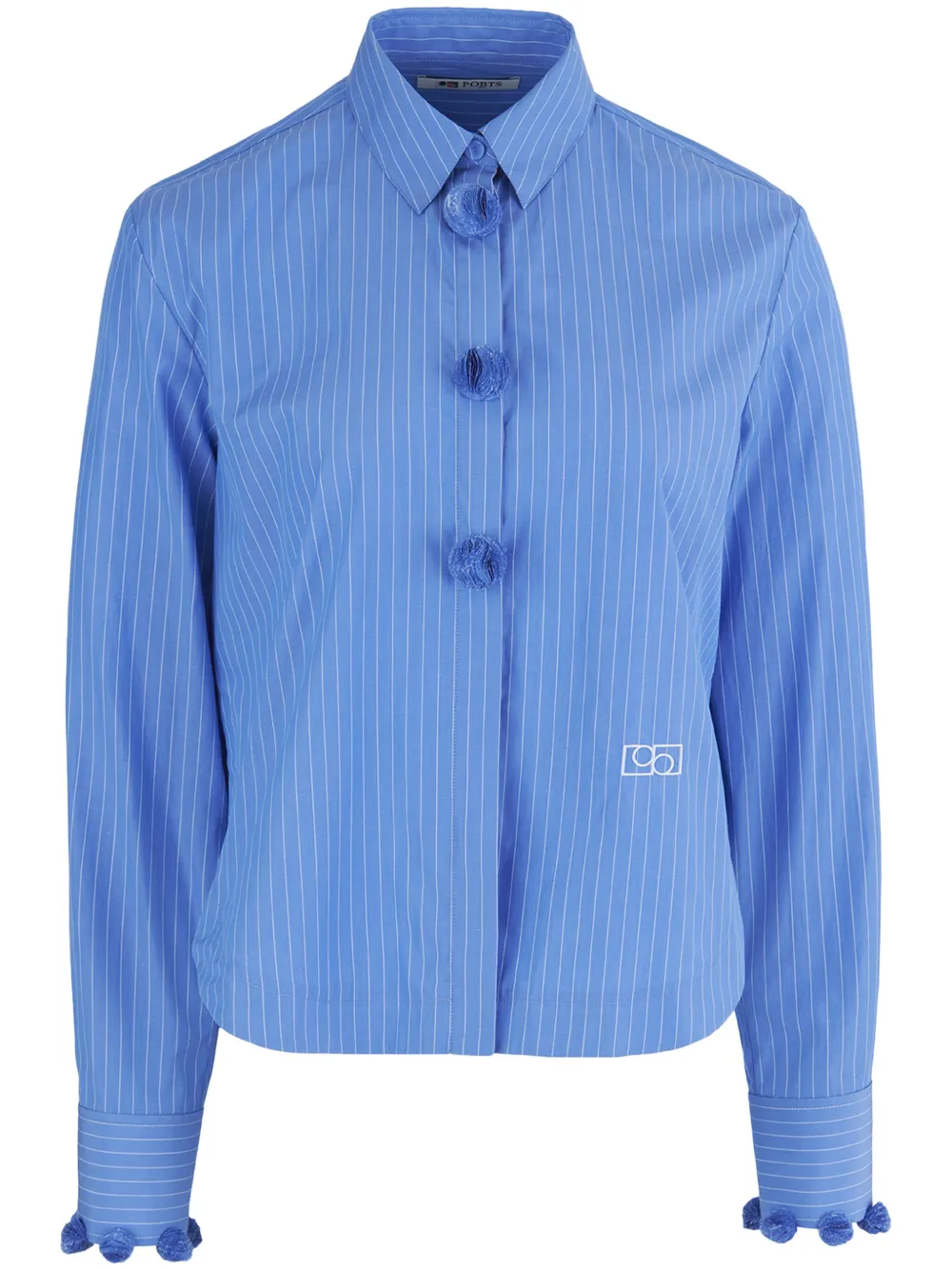 Ports 1961 Charming Pompom Shirt In Blue
