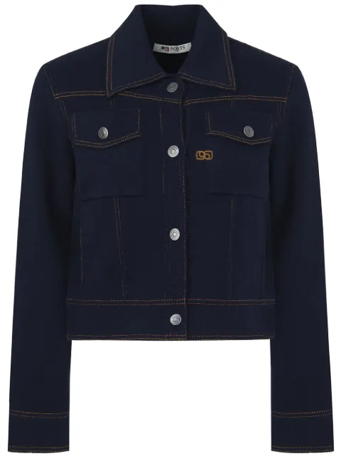 Ports 1961 logo-embroidered jacket
