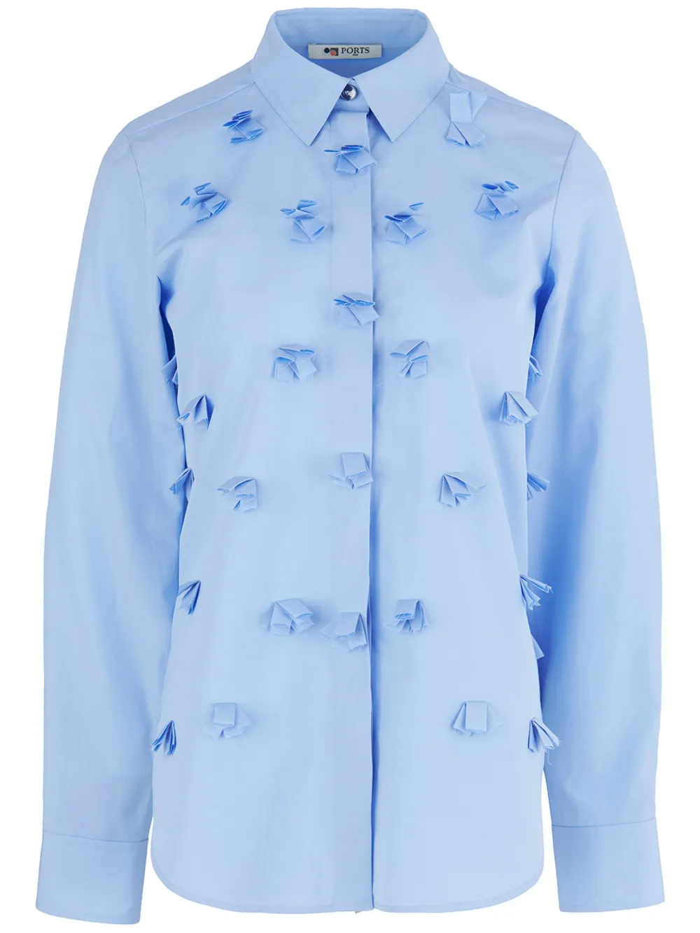 Ports 1961 Allover Pompom Shirt In Blue
