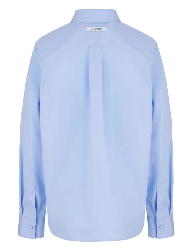 Ports 1961 Allover Pompom Shirt | Blue | FARFETCH CA