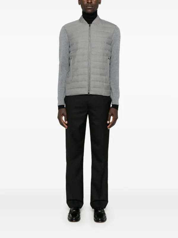 Emporio Armani Padded Bomber Jacket Grey FARFETCH IN
