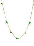 Lark & Berry 14kt yellow gold Veto Station emerald necklace