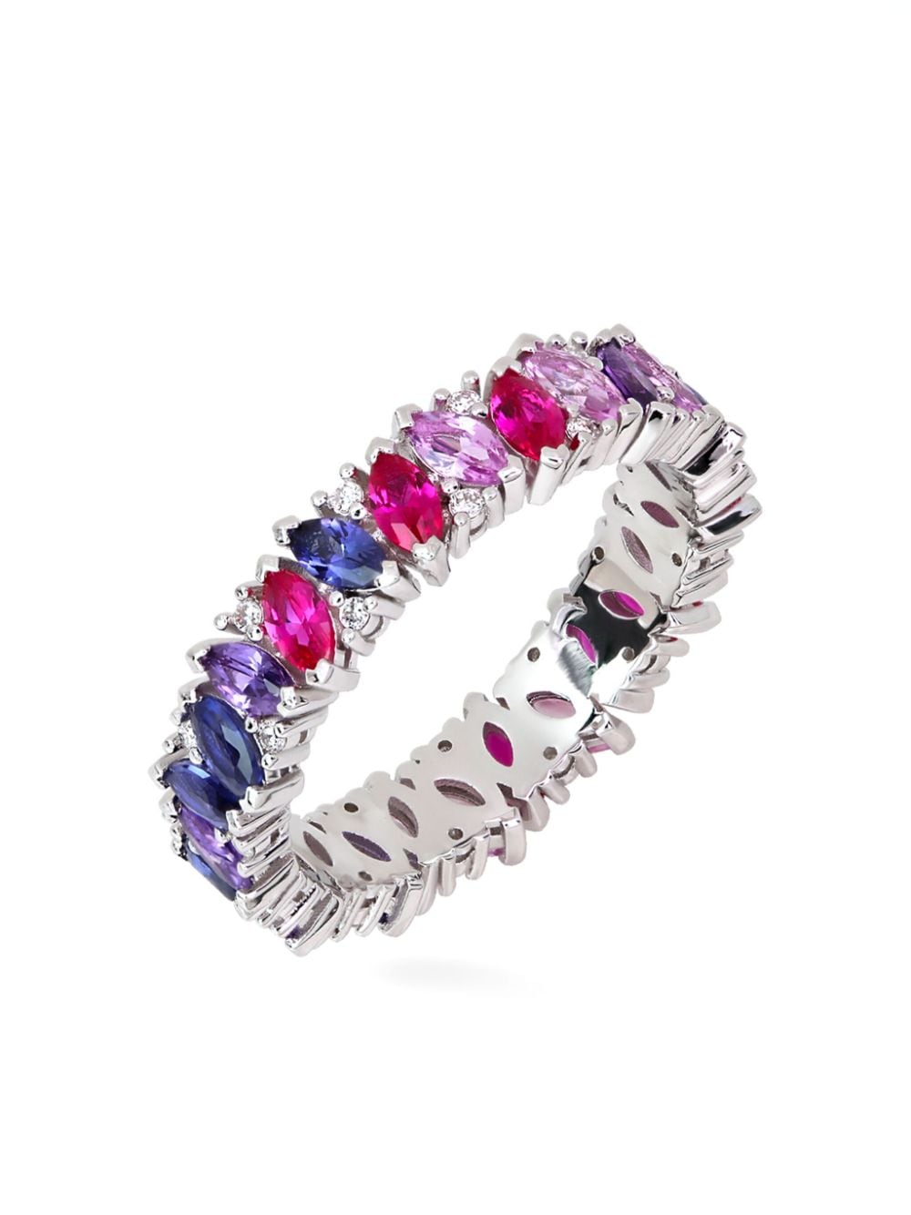 Lark & Berry Rainbow Veto Scarlet diamond ring - Zilver