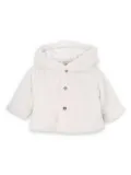 Knot faux-fur coat - White