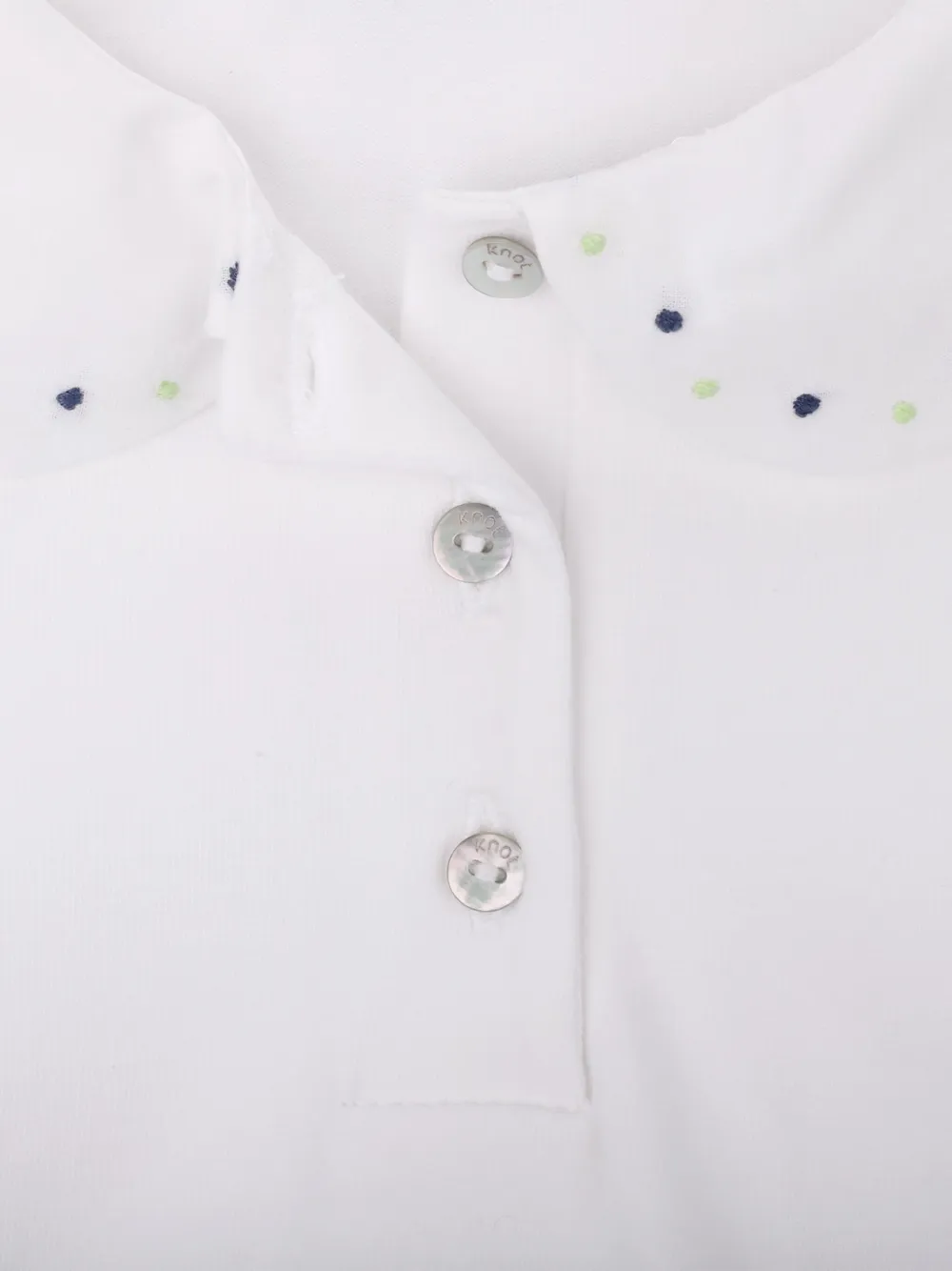 Knot T-shirt met stippen Wit