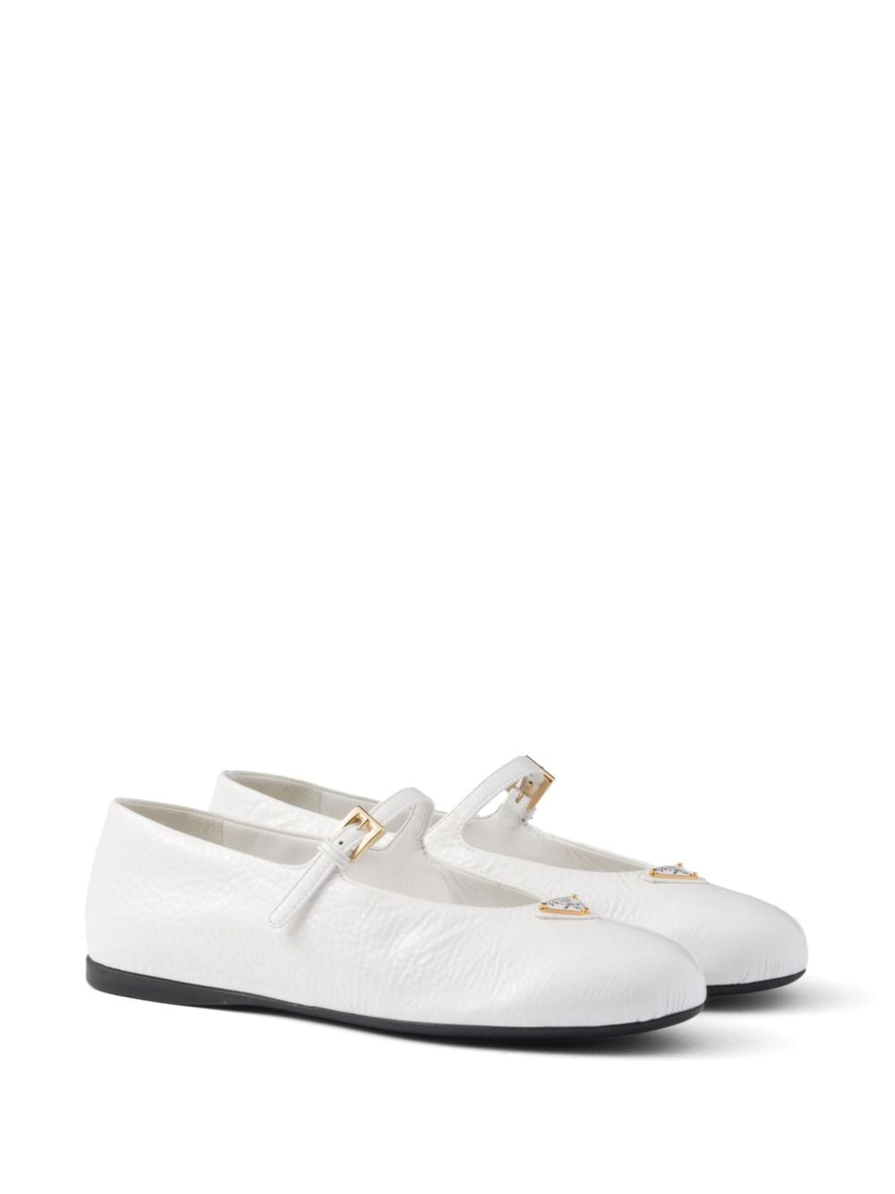 Prada leather ballerina shoes - Wit