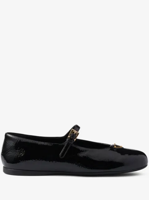 Prada naplak patent leather ballerinas