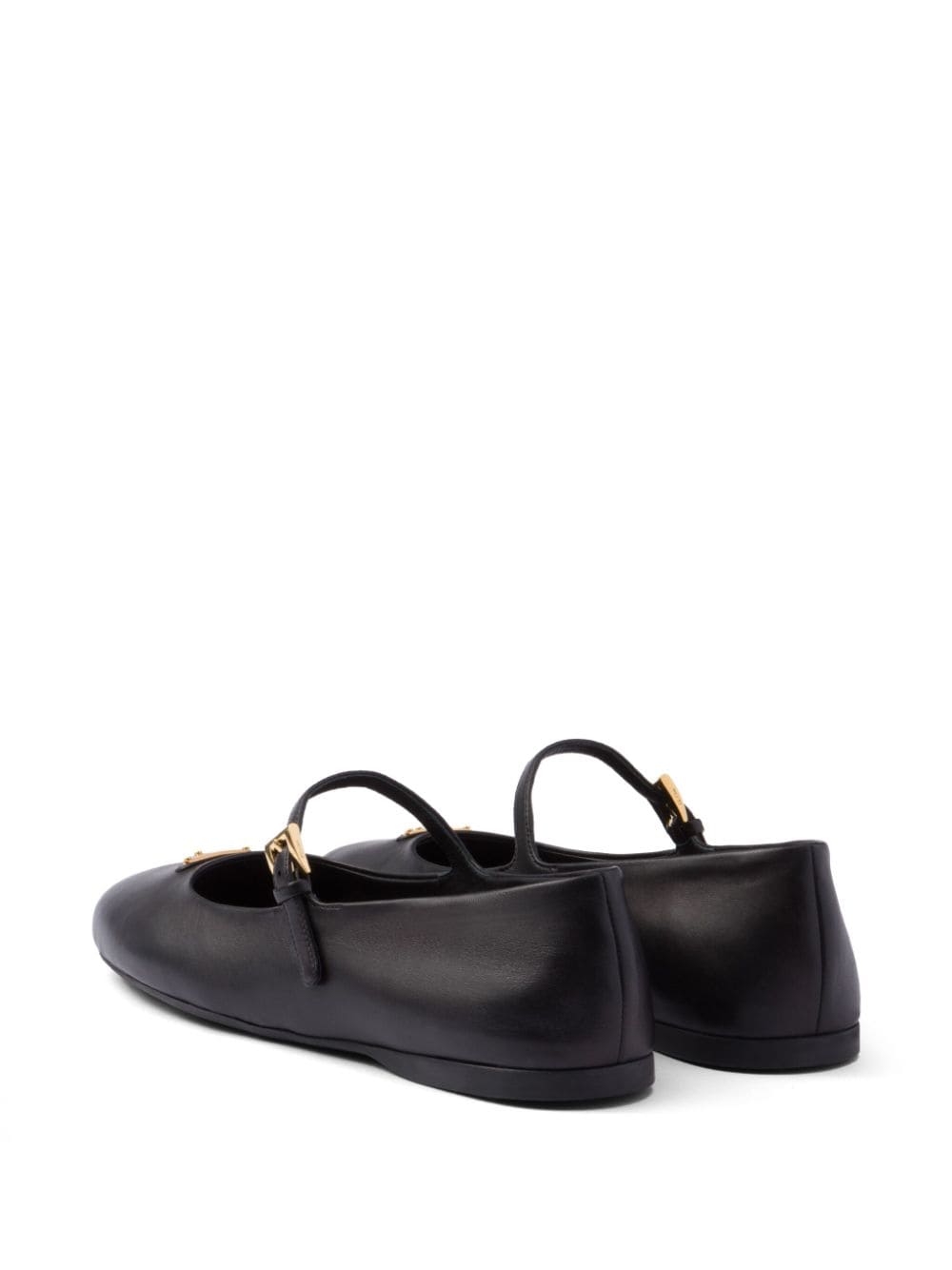 Prada leather ballerina shoes Black