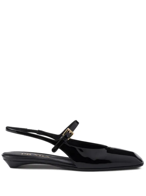 Ballerines en cuir à bride arrière - Prada - Modalova