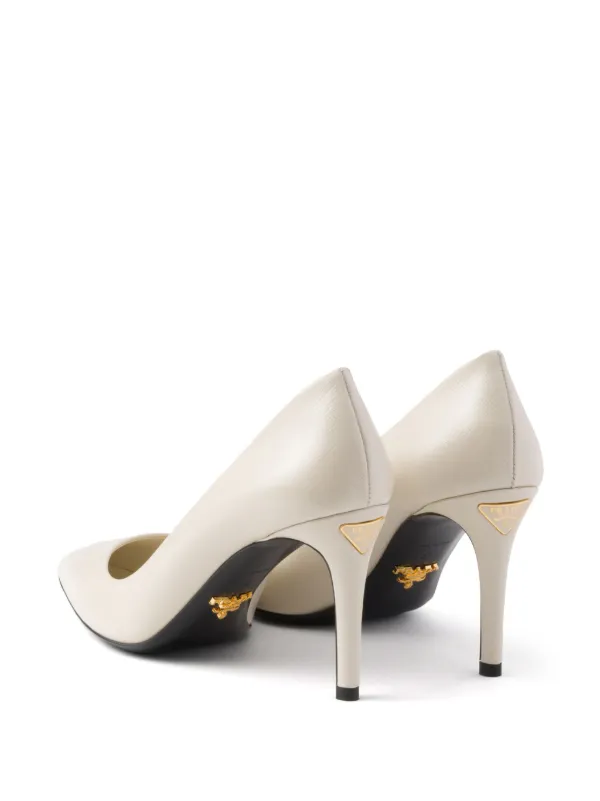 PRADA ヘルトホチショツ 22H826S2011WQ8 F0028 Prada Block-Heel Patent Leather Pumps Size 10 - Consigned